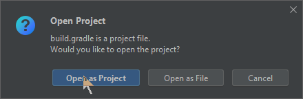 Open Project dialog