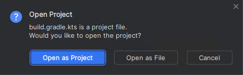 Open Project dialog