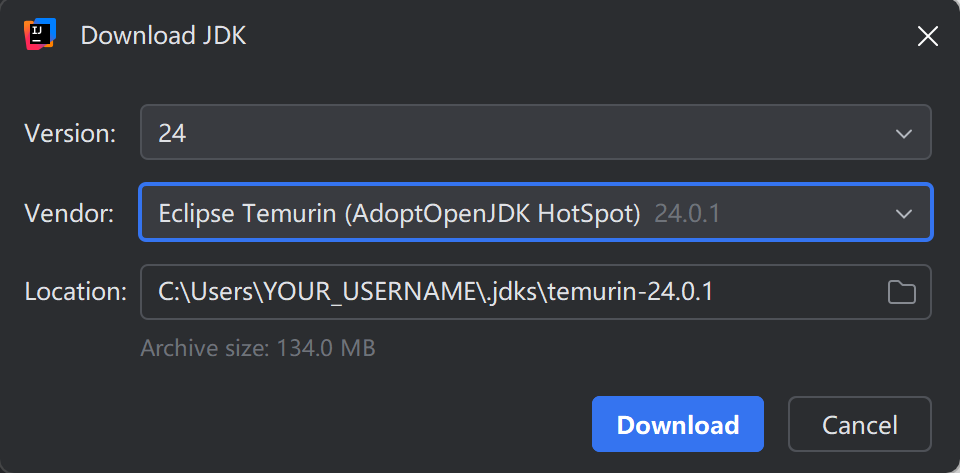 Choose Eclipse Temurin