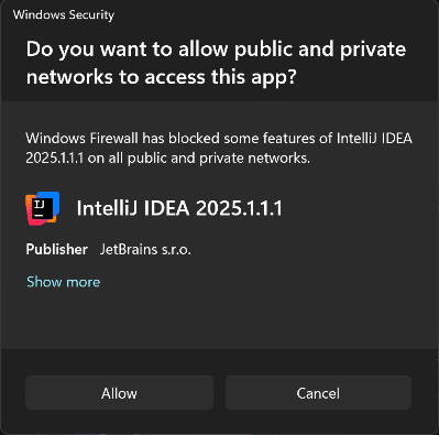 Windows Firewall JDK