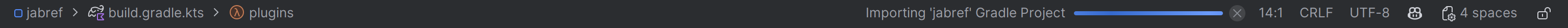 Importing 'jabref' Gradle Project