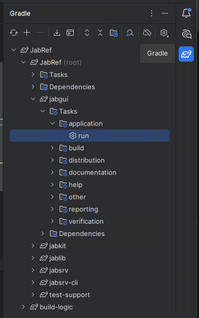 JabRef > Tasks > application > run