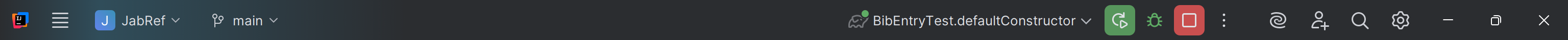 Launch menu contains BibEntry test case