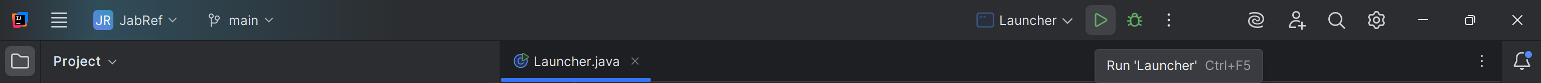 Launch menu contains “Launcher”