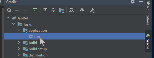 JabRef > Tasks > application > run