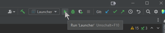Launch menu contains “Launcher”