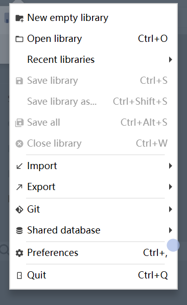 A blue, semi-transparent circle highlighting the "Preferences" button